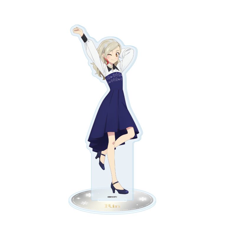 アクリルスタンド アイカツ! 23 黒沢凛 雪柄コーデVer.(描き下ろしイラスト) (Acrylic Stand "Aikatsu!" 23 Kurosawa Rin Snow Pattern Outfit Ver. (Original Illustration))