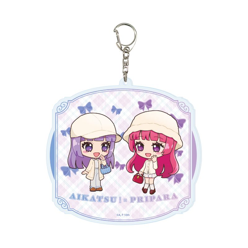 デカアクリルキーホルダー アイカツ!×プリパラ THE MOVIE -出会いのキセキ!- 02 スミレ&そふぃ(ミニキャライラスト) (Deka Acrylic Key Chain "Aikatsu! x PriPara The Movie: A Miracle Encounter!" 02 Sumire & Sophy (Mini Character Illustration))