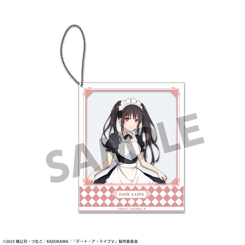 デート・ア・ライブV 描き下ろしポラロイド風アクリルキーホルダー 時崎狂三 メイドVer. ("Date A Live V" Original Illustration Polaroid-Style Acrylic Key Chain Tokisaki Kurumi Maid Ver.)