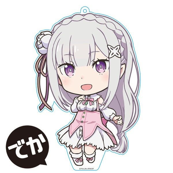 Re:ゼロから始める異世界生活 でかぷにこれ!キーホルダー(スタンド付) エミリア Memory Snow Ver. ("Re:Zero kara Hajimeru Isekai Seikatsu" Deka Puni Colle! Key Chain (with Stand) Emilia Memory Snow Ver.)