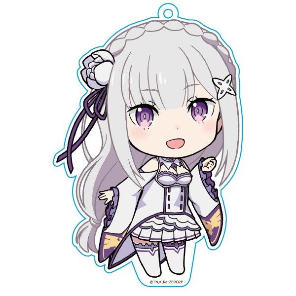 Re:ゼロから始める異世界生活 ぷにこれ!キーホルダー(スタンド付) エミリア ("Re:Zero kara Hajimeru Isekai Seikatsu" Puni Colle! Key Chain (with Stand) Emilia)