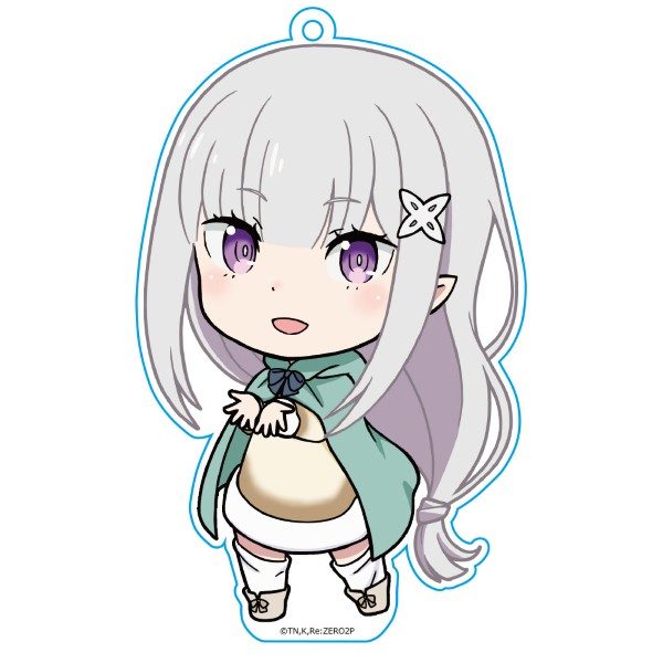 Re:ゼロから始める異世界生活 ぷにこれ!キーホルダー(スタンド付) エミリア 氷結の絆Ver. ("Re:Zero kara Hajimeru Isekai Seikatsu" Puni Colle! Key Chain (with Stand) Emilia Hyouketsu no Kizuna Ver.)