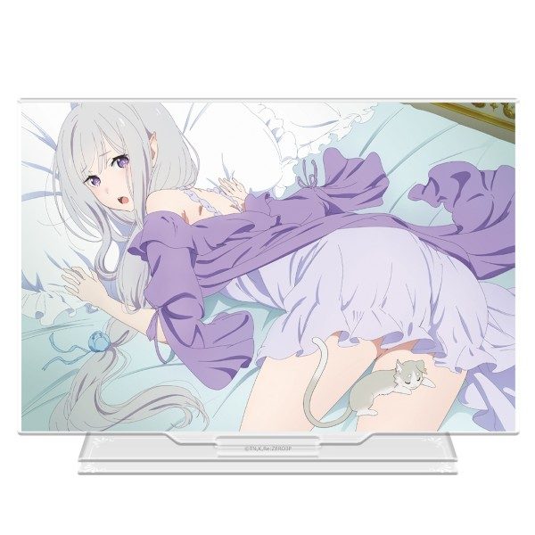 Re:ゼロから始める異世界生活 アクリルキャラスタンド エミリア&パック ("Re:Zero kara Hajimeru Isekai Seikatsu" Acrylic Chara Stand Emilia & Puck)