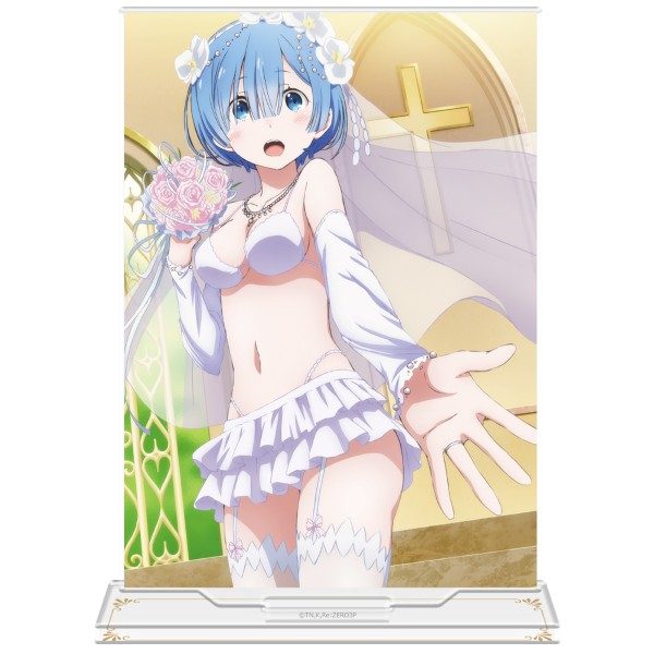 Re:ゼロから始める異世界生活 アクリルキャラスタンド レム ウェディングドレスVer. ("Re:Zero kara Hajimeru Isekai Seikatsu" Acrylic Chara Stand Rem Wedding Dress Ver.)