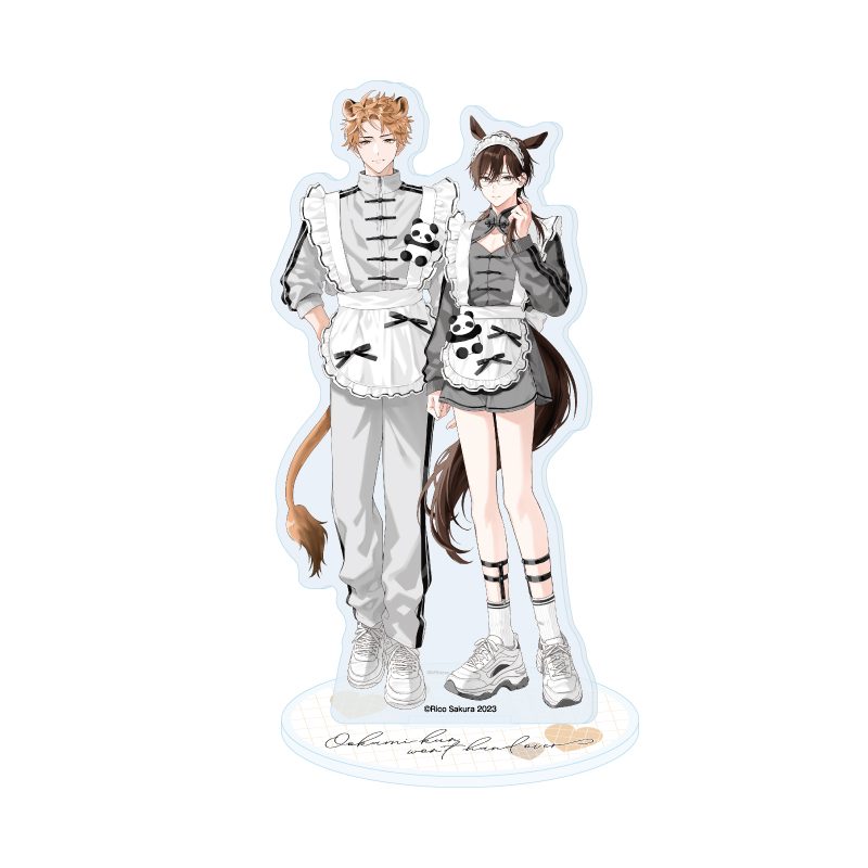 アクリルスタンド オオカミくんはゆずらない 02 獅子堂&司馬(描き下ろしイラスト) (Acrylic Stand "Ookami-kun wa Yuzuranai" 02 Shishidou & Shiba (Original Illustration))