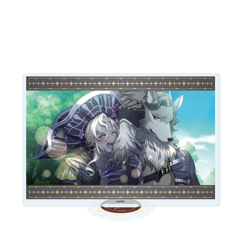 アクリルスタンド 夢職人と忘れじの黒い妖精 76 リュコス&ジュスト(公式イラスト) (Acrylic Stand "Dream Meister and the Recollected Black Fairy" 76 Lykos & Just (Official Illustration))