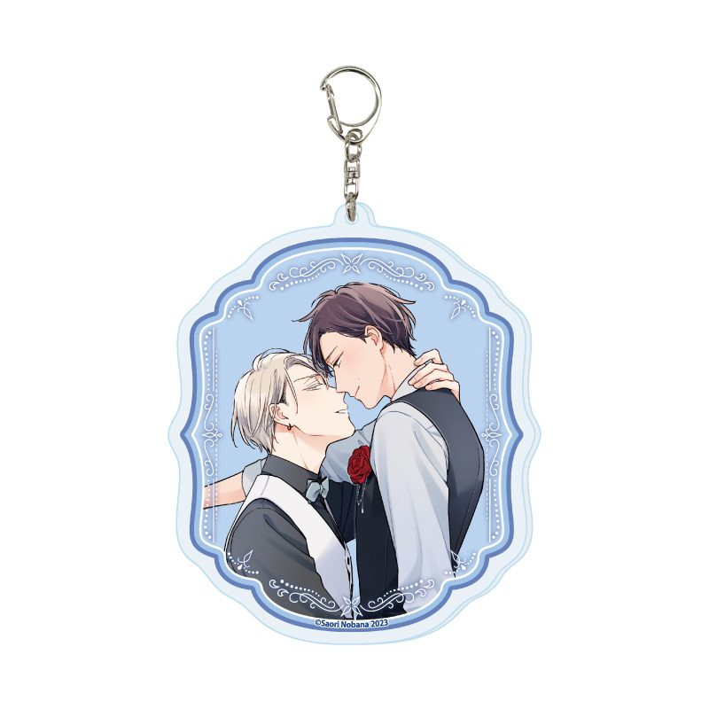 デカアクリルキーホルダー 野花さおり先生 03 ひみつの朝にはキスの雨(描き下ろしイラスト) (Deka Acrylic Key Chain Saori Nobana Works 03 "Himitsu no Asa ni wa Kiss no Ame" (Original Illustration))