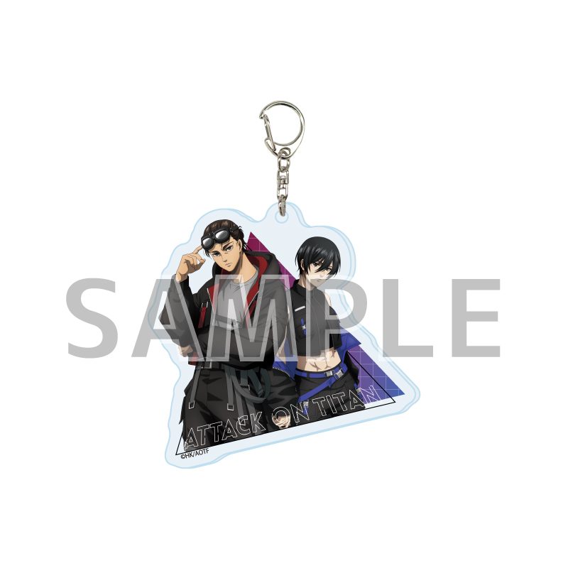 アクリルキーホルダー 進撃の巨人 The Final Season 06 エレン&ミカサ サイバーパンクVer.(描き下ろしイラスト) (Acrylic Key Chain "Attack on Titan The Final Season" 06 Eren & Mikasa Cyberpunk Ver. (Original Illustration))