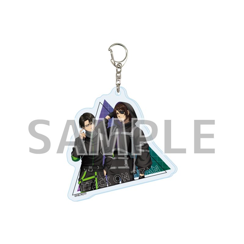 アクリルキーホルダー 進撃の巨人 The Final Season 07 リヴァイ&ハンジ サイバーパンクVer.(描き下ろしイラスト) (Acrylic Key Chain "Attack on Titan The Final Season" 07 Levi & Hans Cyberpunk Ver. (Original Illustration))