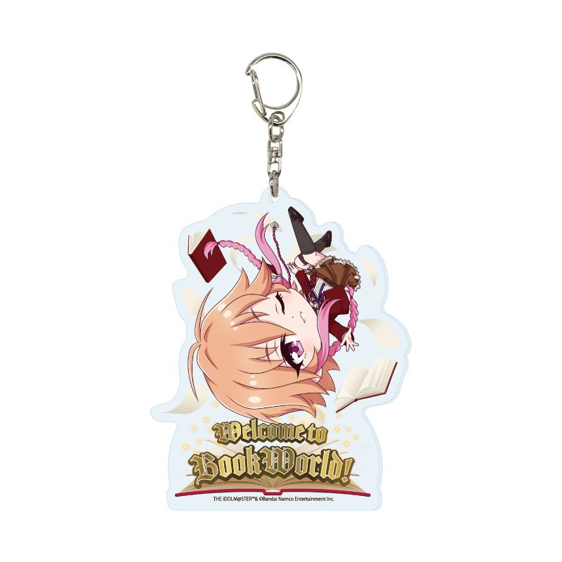 デカアクリルキーホルダー アイドルマスター シンデレラガールズ 20 二宮飛鳥 BookWorld!Ver.(ミニキャライラスト) (Deka Acrylic Key Chain "The Idolmaster Cinderella Girls" 20 Ninomiya Asuka BookWorld! Ver. (Mini Character Illustration))