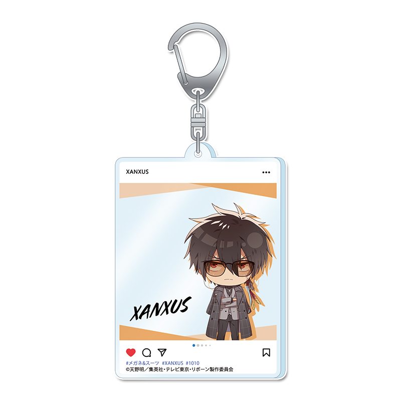 家庭教師ヒットマンREBORN! ぷちちょこアクリルキーホルダー XANXUS メガネ&スーツVer. ("Reborn!" Puchichoko Acrylic Key Chain XANXUS Glasses & Suit Ver.)