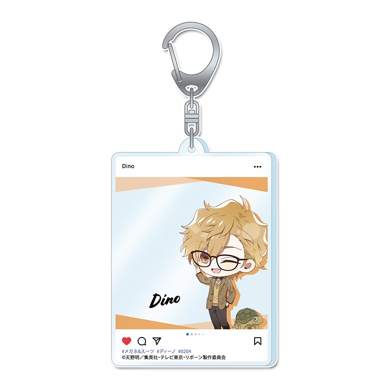 家庭教師ヒットマンREBORN! ぷちちょこアクリルキーホルダー ディーノ メガネ&スーツVer. ("Reborn!" Puchichoko Acrylic Key Chain Dino Glasses & Suit Ver.)