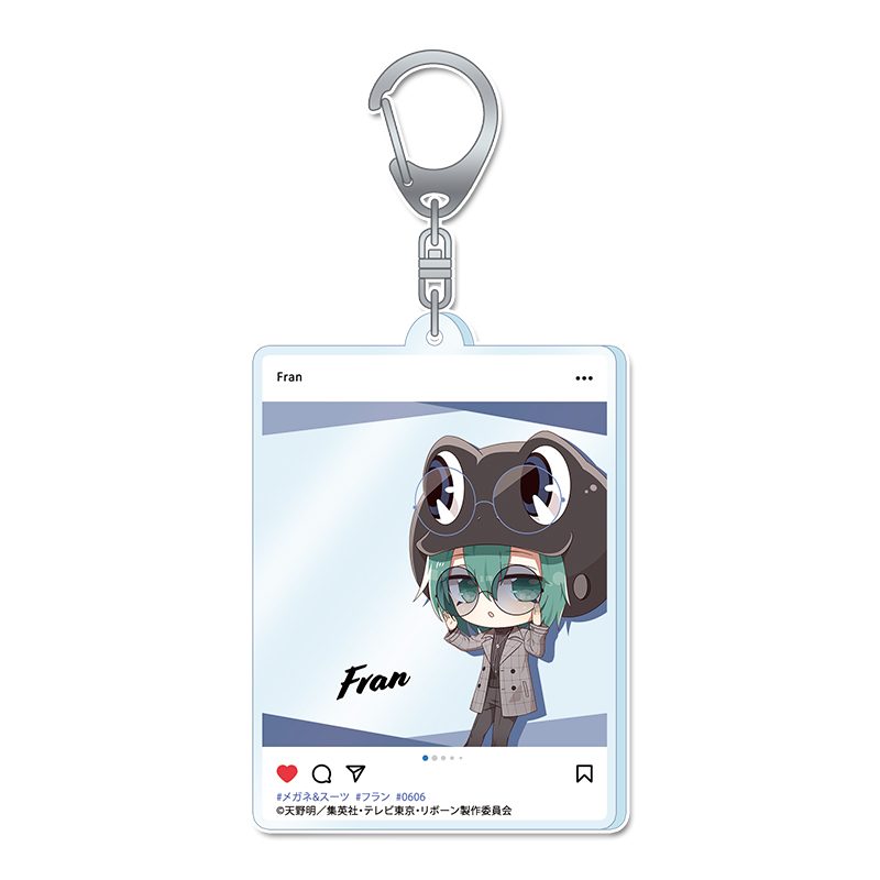 家庭教師ヒットマンREBORN! ぷちちょこアクリルキーホルダー フラン メガネ&スーツVer. ("Reborn!" Puchichoko Acrylic Key Chain Fran Glasses & Suit Ver.)