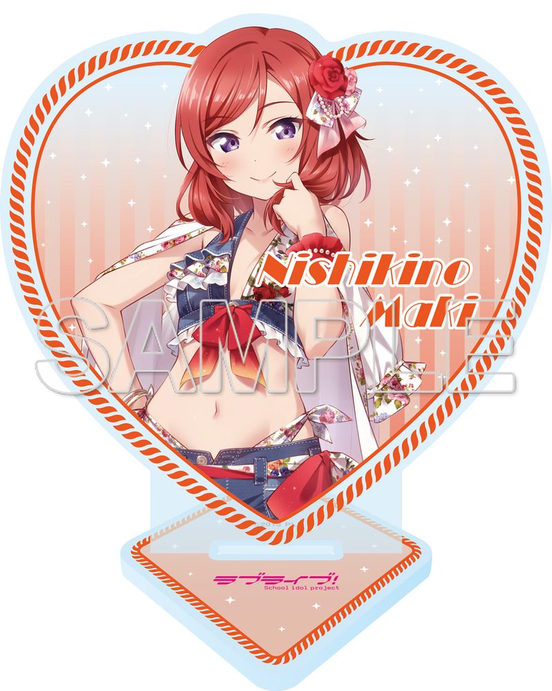ラブライブ! ハート型ラメ入りアクリルスタンド 西木野真姫 ("Love Live!" Heart Lame Acrylic Stand Nishikino Maki)