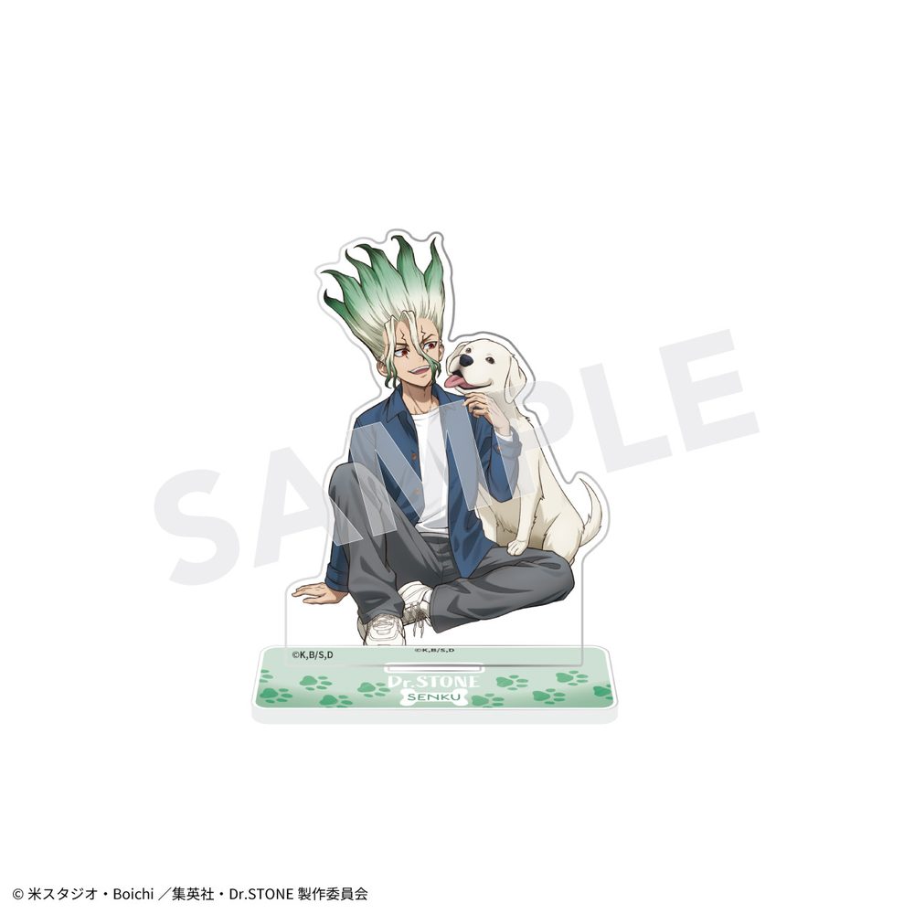 Dr.STONE アクリルスタンド with Dogs Ver. 石神千空 ("Dr. Stone" Acrylic Stand with Dogs Ver. Ishigami Senku)
