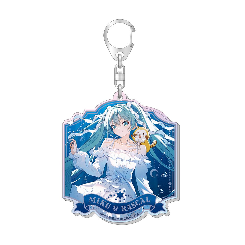 初音ミク×ラスカル 2025 オーロラアクリルキーホルダー 初音ミク (Hatsune Miku x "Rascal the Raccoon" 2025 Aurora Acrylic Key Chain Hatsune Miku)