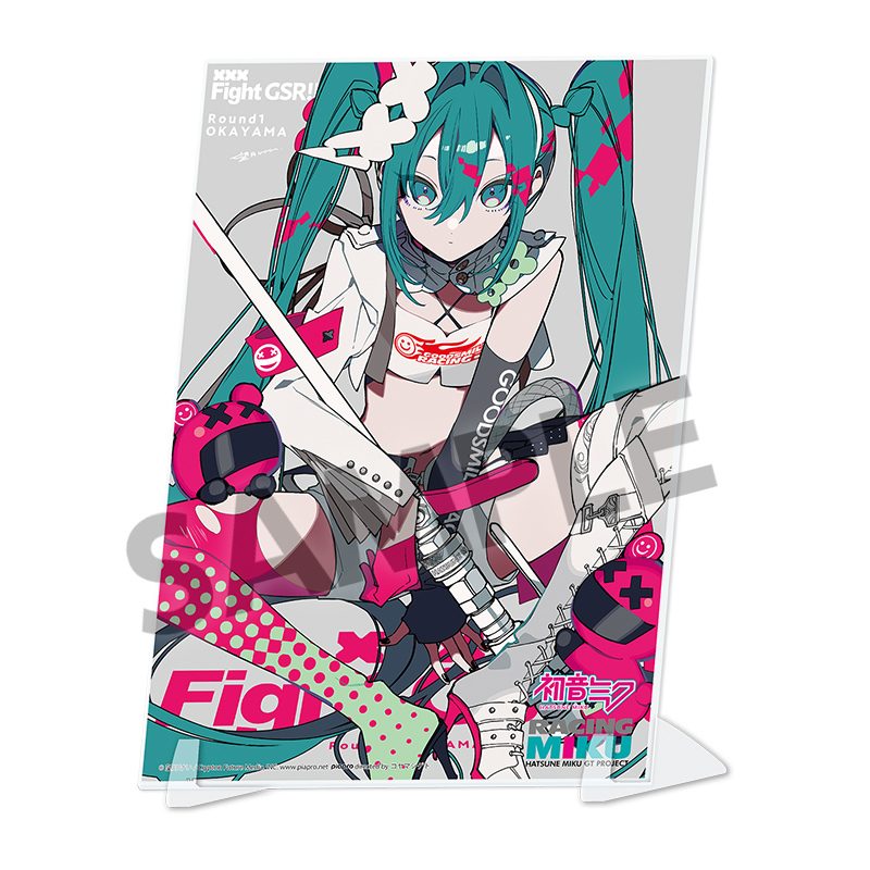 レーシングミク 2025 Rd.1 OKAYAMA Ver. ビジュアルアクリルプレート (Racing Miku 2025 Rd.1 OKAYAMA Ver. Visual Acrylic Plate)