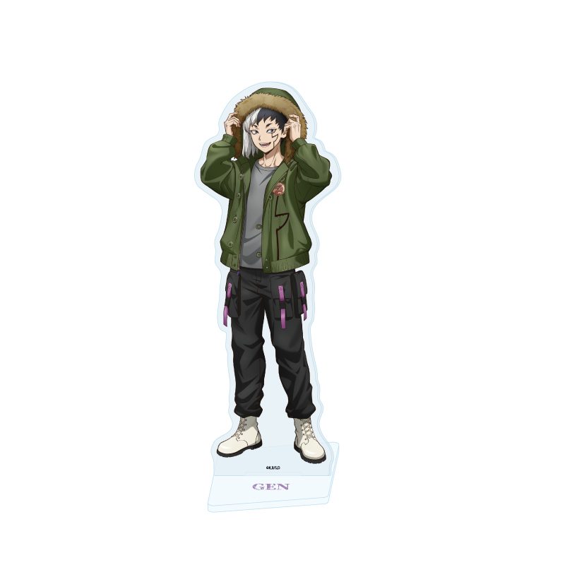 アクリルスタンド Dr.STONE 71 あさぎりゲン フライトジャケットVer.(描き下ろしイラスト) (Acrylic Stand "Dr. Stone" 71 Asagiri Gen Flight Jacket Ver. (Original Illustration))