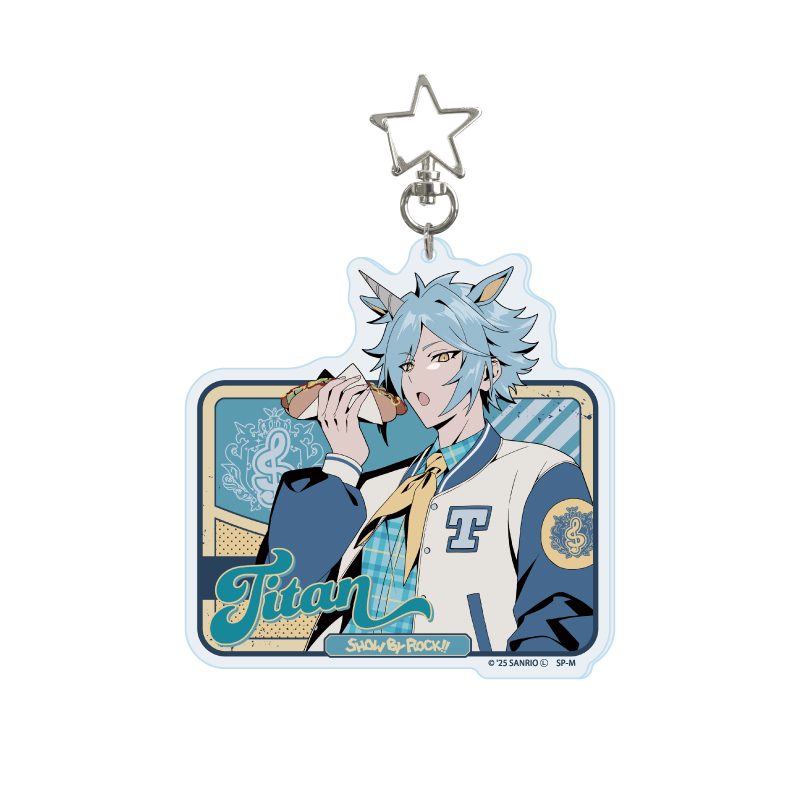 星型ナスカン付きデカアクリルキーホルダー SHOW BY ROCK!! 05 チタン(描き下ろしイラスト) (Deka Acrylic Key Chain with Star-shaped Swivel Snap Hook "Show by Rock!!" 05 Titan (Original Illustration))