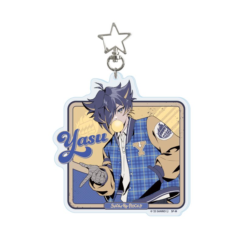 星型ナスカン付きデカアクリルキーホルダー SHOW BY ROCK!! 07 ヤス(描き下ろしイラスト) (Deka Acrylic Key Chain with Star-shaped Swivel Snap Hook "Show by Rock!!" 07 Yasu (Original Illustration))