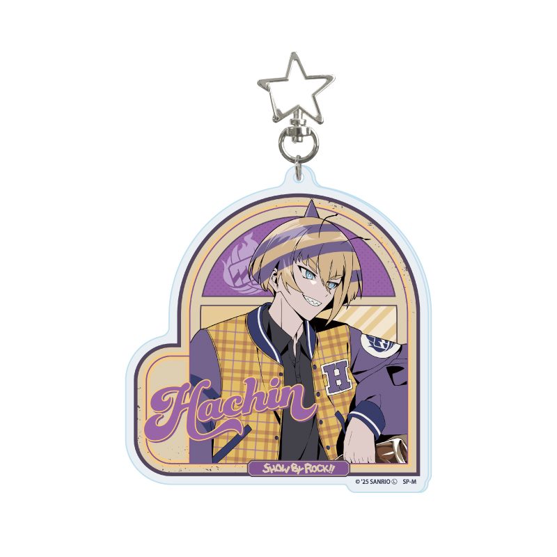星型ナスカン付きデカアクリルキーホルダー SHOW BY ROCK!! 08 ハッチン(描き下ろしイラスト) (Deka Acrylic Key Chain with Star-shaped Swivel Snap Hook "Show by Rock!!" 08 Hachin (Original Illustration))