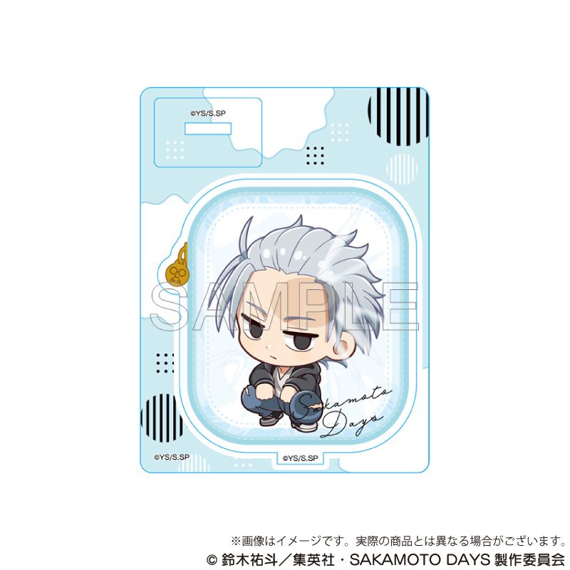 SAKAMOTO DAYS ミニキャラスタンド ポーチいんVer. 楽 ("Sakamoto Days" Mini Character Stand Pouch In Ver. Gaku)