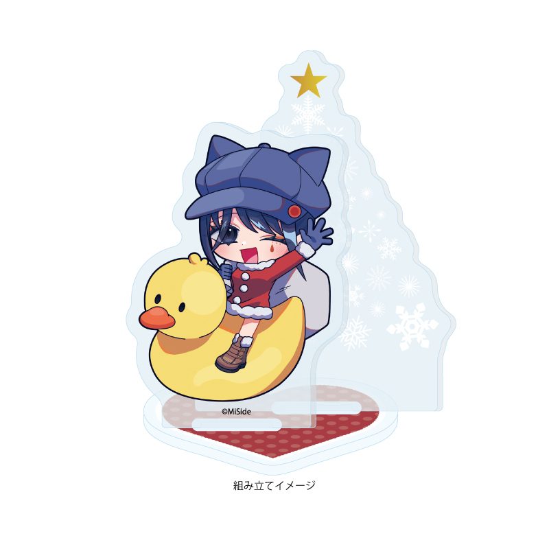 アクリルスタンドプレート MiSide : ミサイド 03 キャッピー クリスマスVer.(ミニキャライラスト) (Acrylic Stand Plate "MiSide" 03 Cap-Wearing Mita Christmas Ver. (Mini Character Illustration))