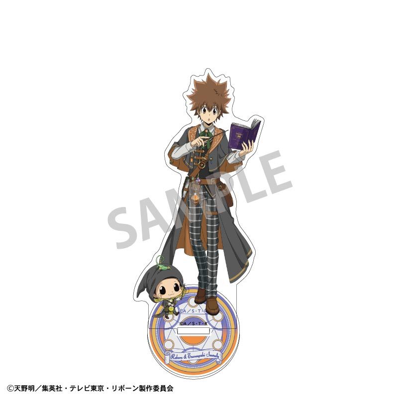家庭教師ヒットマンREBORN! アクリルスタンド リボーン&沢田綱吉 アカデミー研究者 ("Reborn!" Acrylic Stand Reborn & Sawada Tsunayoshi Academy Researcher)