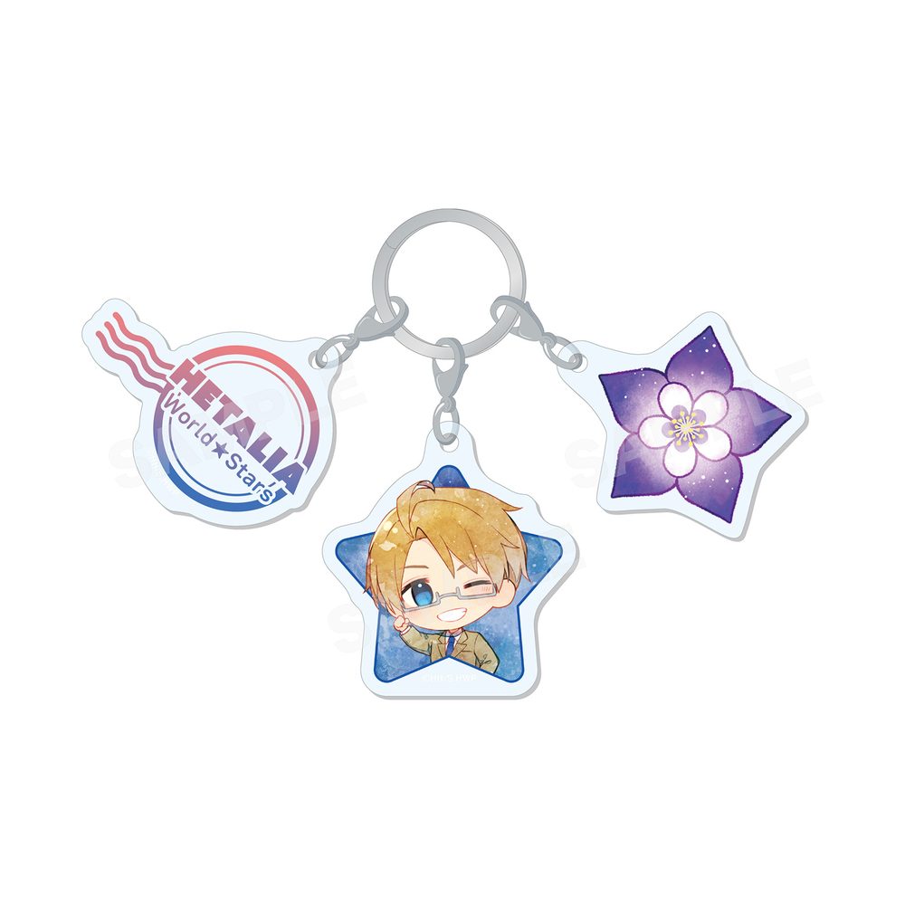 ヘタリア World☆Stars キャラでるアート 3連チャーム 04 アメリカ ("Hetalia World Stars" Chara Deru Art Triple Charm 04 USA)