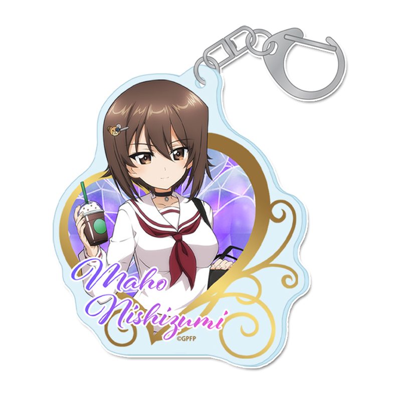 ガールズ&パンツァー 最終章 描き下ろしアクリルキーホルダー 西住まほ ギャル制服Ver. ("GIRLS und PANZER das Finale" Original Illustration Acrylic Key Chain Nishizumi Maho Gal School Uniform Ver.)