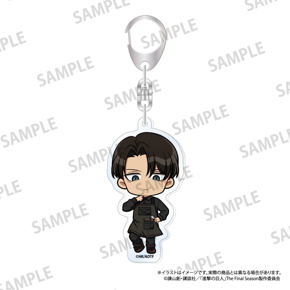 進撃の巨人 アクリルキーホルダー リヴァイ・アッカーマン(ミニキャラ)(DIY) ("Attack on Titan" Acrylic Key Chain Levi Ackerman (Mini Character) (DIY))