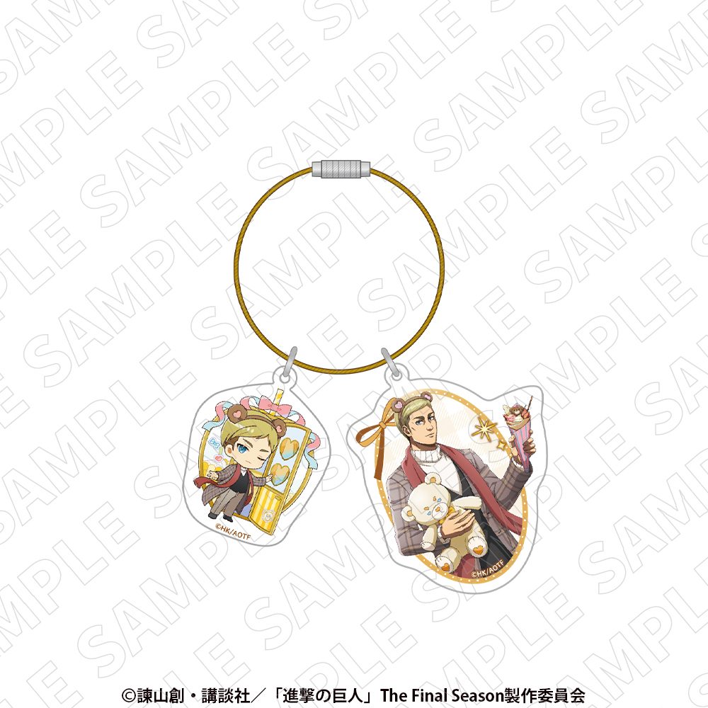 進撃の巨人 アクリルワイヤーキーリング エルヴィン ("Attack on Titan" Acrylic Wire Key Ring Erwin)