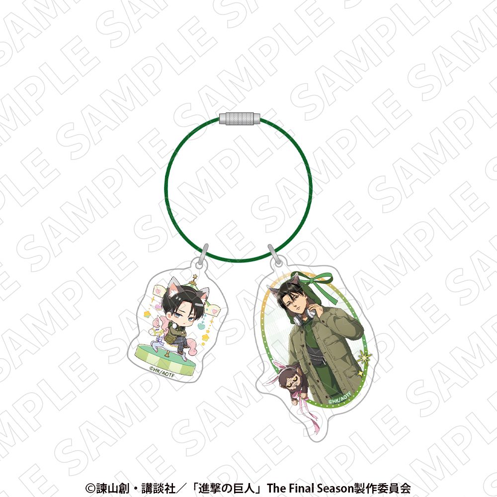 進撃の巨人 アクリルワイヤーキーリング リヴァイ ("Attack on Titan" Acrylic Wire Key Ring Levi)