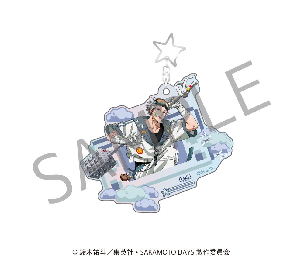 SAKAMOTO DAYS オーロラアクリルキーホルダー デコラVer. 楽 ("Sakamoto Days" Aurora Acrylic Key Chain DECORA Ver. Gaku)