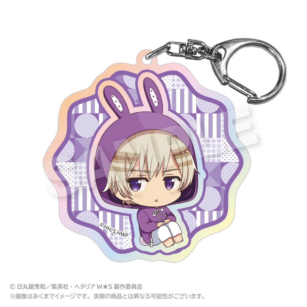 ヘタリア World☆Stars ホログラムキーホルダー アニマルパーカーVer. アイスランド ("Hetalia World Stars" Hologram Key Chain Animal Hoodie Ver. Iceland)