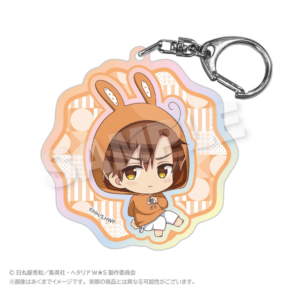 ヘタリア World☆Stars ホログラムキーホルダー アニマルパーカーVer. ロマーノ ("Hetalia World Stars" Hologram Key Chain Animal Hoodie Ver. Romano)