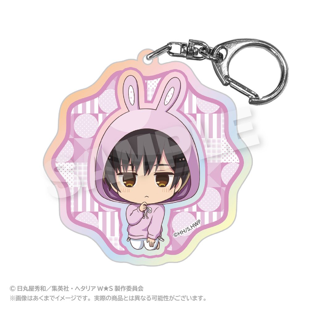 ヘタリア World☆Stars ホログラムキーホルダー アニマルパーカーVer. 日本 ("Hetalia World Stars" Hologram Key Chain Animal Hoodie Ver. Japan)
