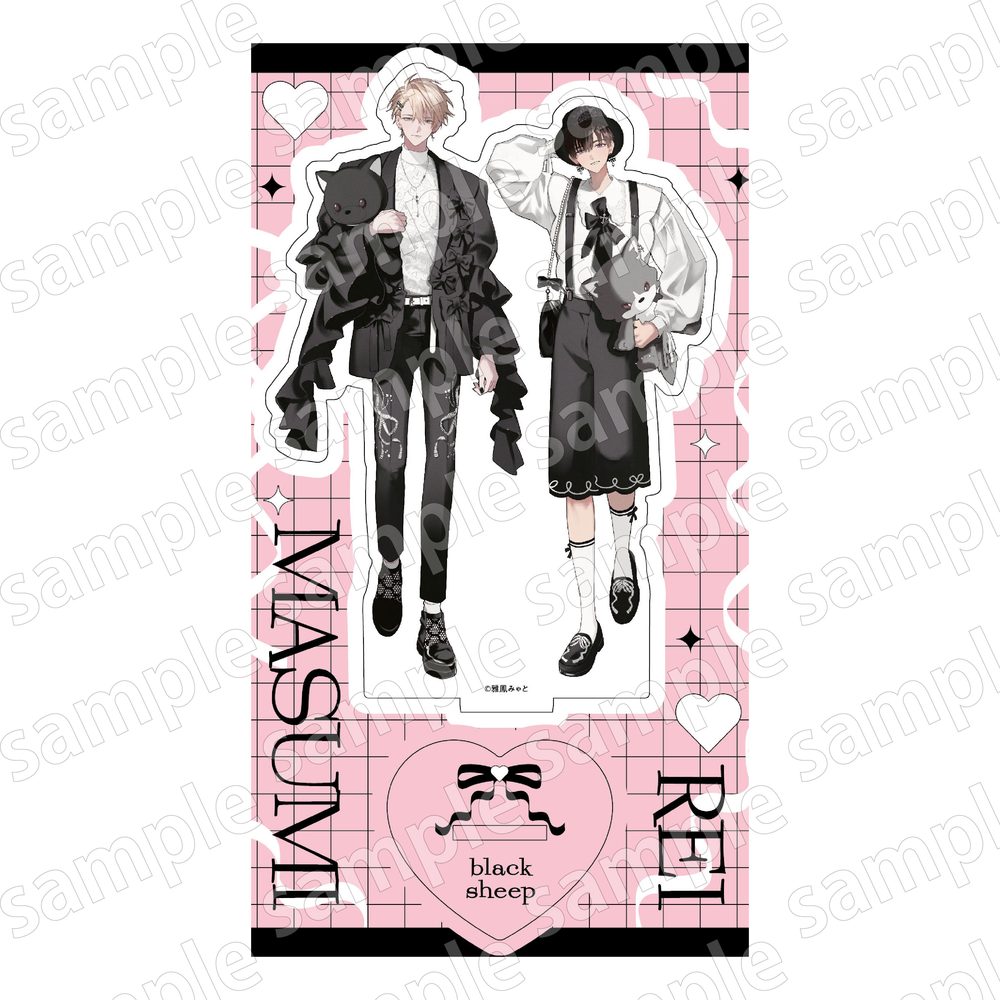 アクリルスタンド ブラックシープ BLACK&PINK Ver. (Acrylic Stand "Black Sheep" Black & Pink Ver.)