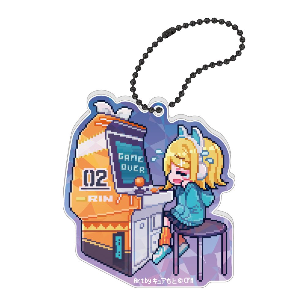 39Culture 2025 RETRO ホログラムアクリルキーホルダー 鏡音リン (39Culture 2025 RETRO Hologram Acrylic Key Chain Kagamine Rin)