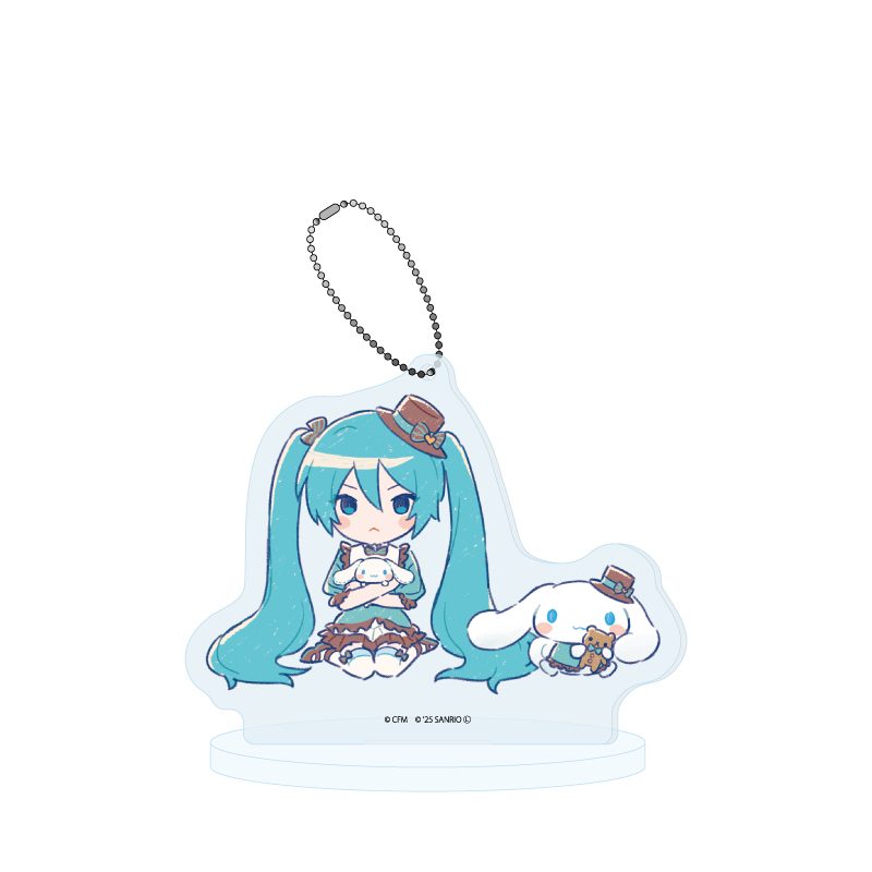 アクリルスタンドキーホルダー 初音ミク×シナモロール 32 グラフアートイラスト (Acrylic Stand Key Chain Hatsune Miku x Cinnamoroll 32 Graff Art Illustration)