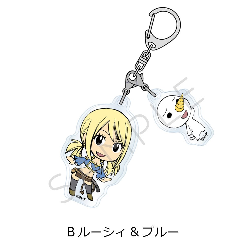 FAIRY TAIL 2連アクリルキーホルダー B ルーシィ&プルー ("Fairy Tail" Twin Acrylic Key Chain B Lucy & Plue)