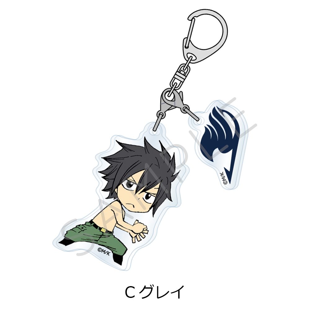 FAIRY TAIL 2連アクリルキーホルダー C グレイ ("Fairy Tail" Twin Acrylic Key Chain C Gray)