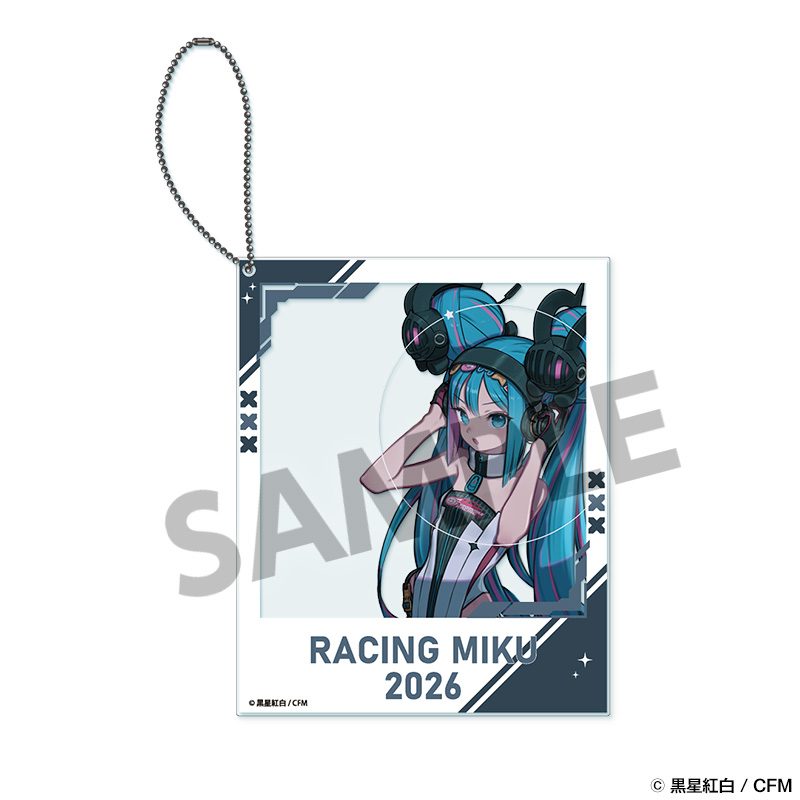 レーシングミク 2026 Rd.2 FUJI 応援 Ver. ポラロイド風アクリルキーホルダー (Racing Miku 2026 Rd.2 FUJI CHEERING Ver. Polaroid-style Acrylic Keychain)