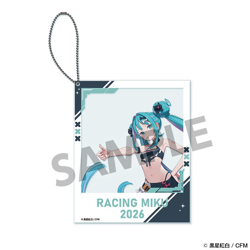 レーシングミク 2026 いいね! Ver. ポラロイド風アクリルキーホルダー (Racing Miku 2026 NICE! Ver. Polaroid-style Acrylic Keychain)